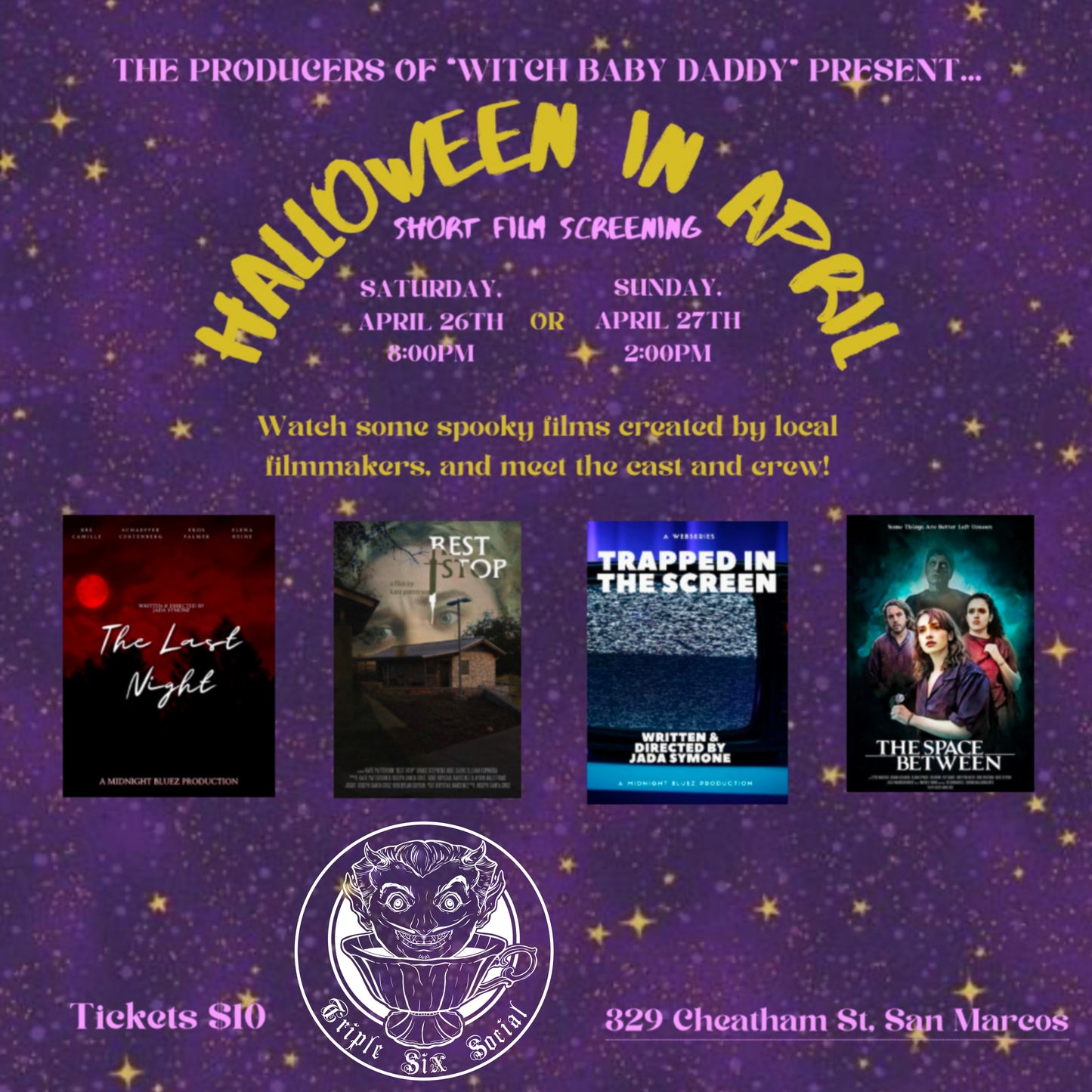 Halloween in April - Short Film Screening of local Filmmakers