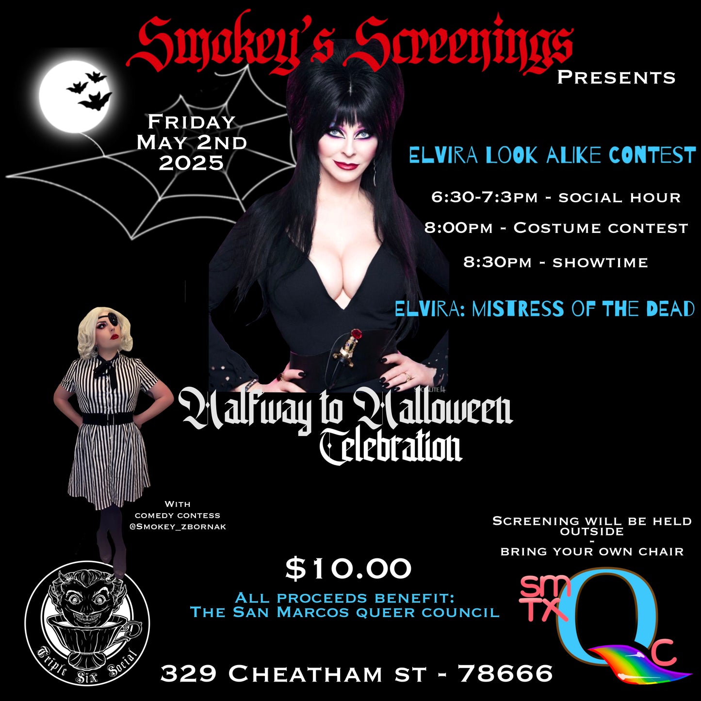 Smokey Screenings- Elvira Mistress of the Dark - Look A-Like Contest