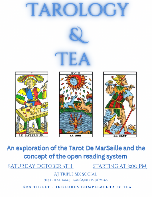 Tarology & Tea - Exploration of The Tarot De Marseille - October 5th, 2024 - 3pm